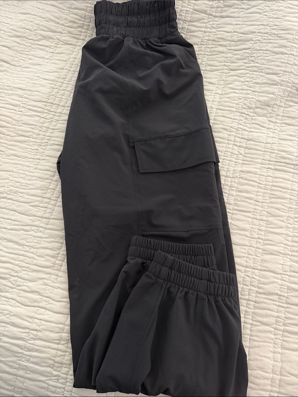Athleta girl  Black Cargo joggers with Elastic Waist